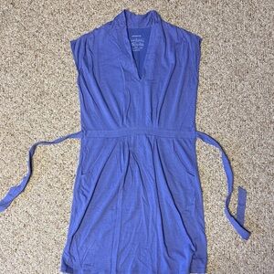 Purple Sleeveless Wrap Dress